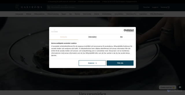 Security scan screenshot of https://gastroma.se