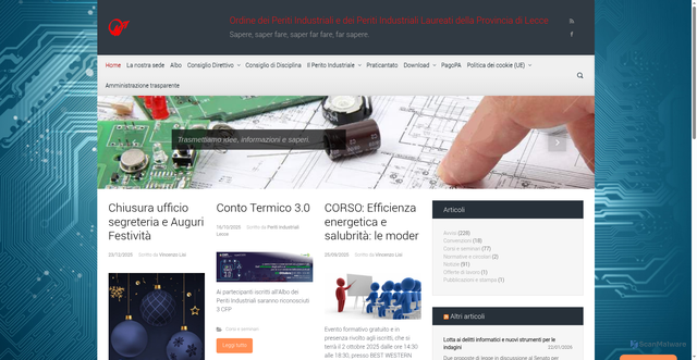 Security scan screenshot of https://www.periti-industriali.lecce.it/