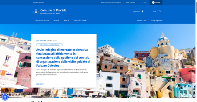 Security scan screenshot of https://www.comune.procida.na.it/