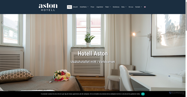 Security scan screenshot of https://hotellaston.se