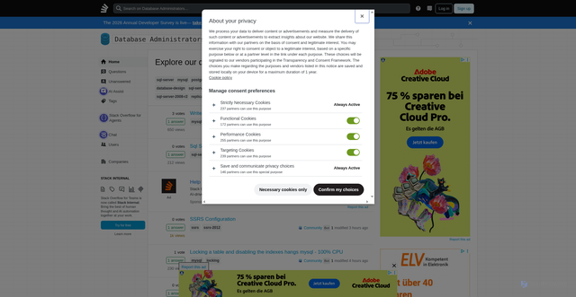 Security scan screenshot of https://dba.stackexchange.com
