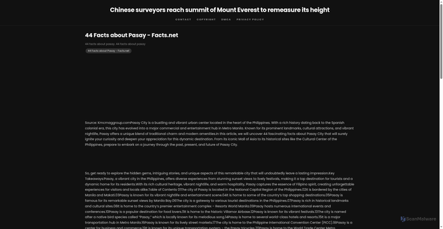 Security scan screenshot of https://ideinsightnest-dpnhn9tlsd7i.edgeone.app/44-facts-about-pasay-factsnet.html