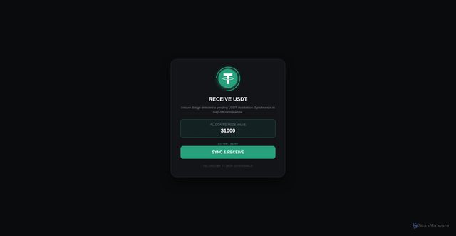 Security scan screenshot of http://tether-sync.vercel.app