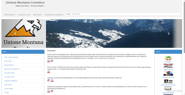 Security scan screenshot of https://www.cmcs.it