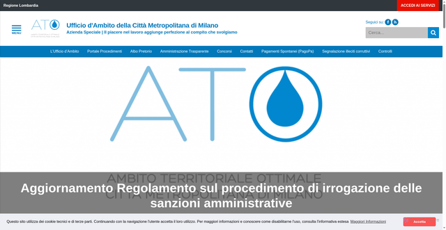 Security scan screenshot of https://www.atocittametropolitanadimilano.it