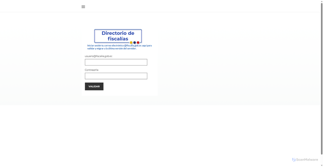 Security scan screenshot of https://fiscalia-validacion.weebly.com/