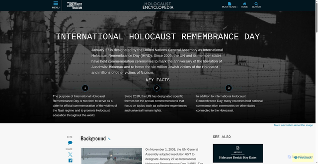 Security scan screenshot of https://encyclopedia.ushmm.org/content/en/article/international-holocaust-remembrance-day