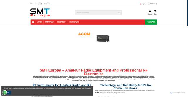 Security scan screenshot of https://www.smteuropa.com
