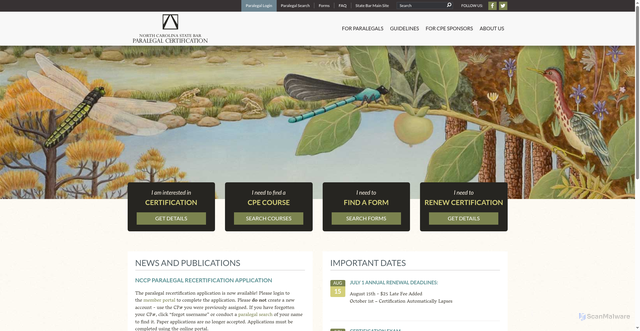 Security scan screenshot of https://www.nccertifiedparalegal.gov/