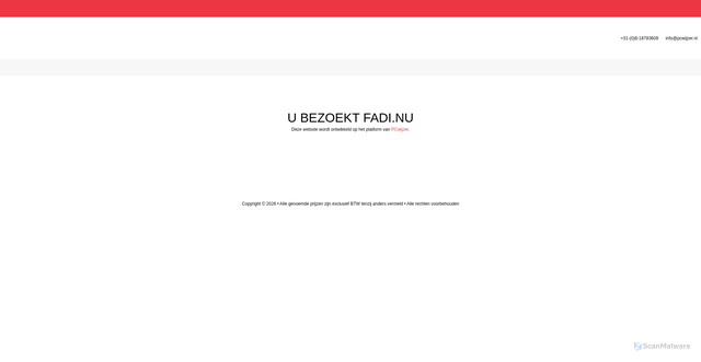 Security scan screenshot of https://fadi.nu