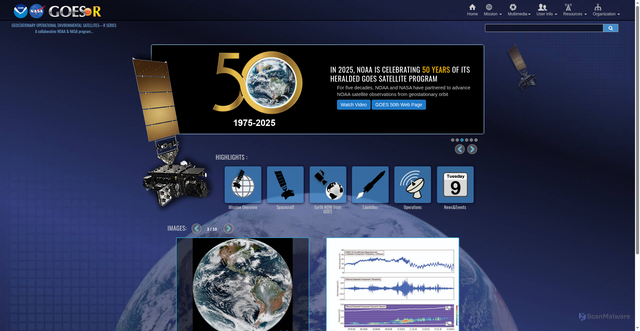 Security scan screenshot of https://www.goes-r.gov/