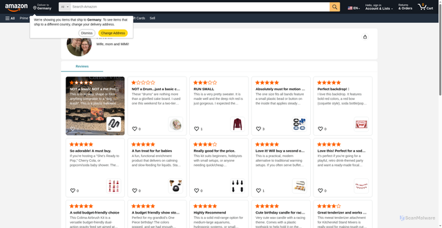 Security scan screenshot of https://e57xfrd-66.pages.dev/gp/profile/amzn1.account.AF6ITLHT6J4VLVLEDXQBRZS7RNQQ/