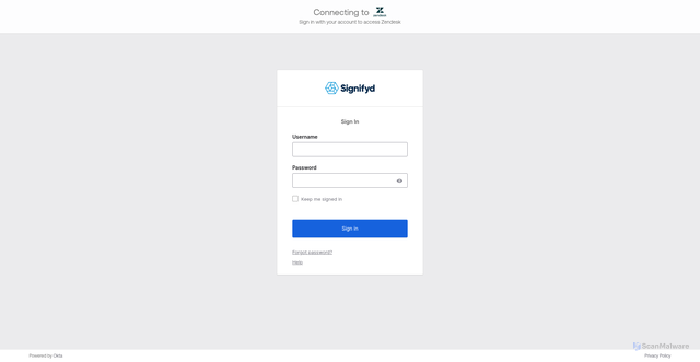 Security scan screenshot of https://signifyd.zendesk.com