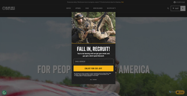 Security scan screenshot of https://www.blackriflecoffee.com/?srsltid=AfmBOoqPjS-DcABMF9hd0qU3MHq896WNbCoufq2FnHG7UIokmUvdVx_f