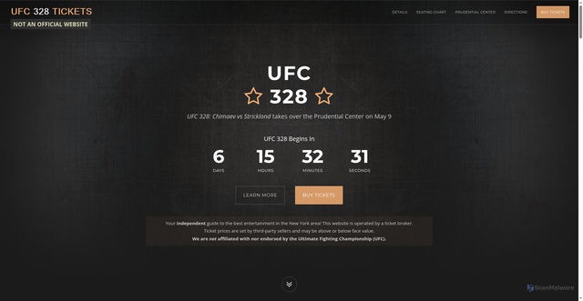 Security scan screenshot of https://www.ufc328.com/