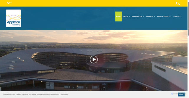 Security scan screenshot of https://appletonacademy.co.uk/