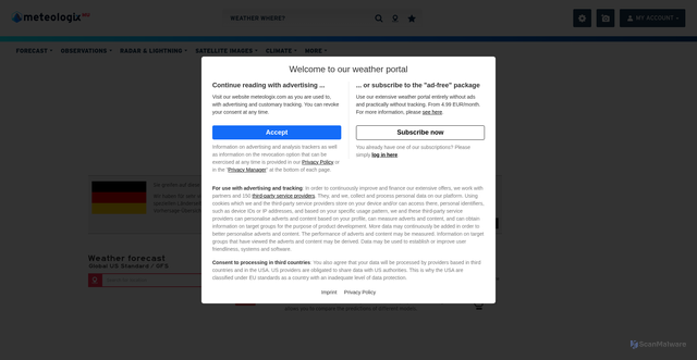 Security scan screenshot of https://meteologix.com/mu/forecast/9883917-hayli-gubbi/meteogram/usa
