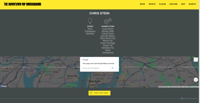 Security scan screenshot of https://dsps.lib.uiowa.edu/downtownpopunderground/person/chris-stein/
