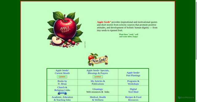 Security scan screenshot of https://appleseeds.org