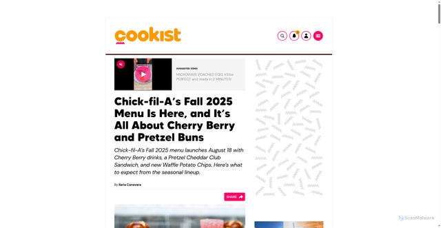Security scan screenshot of https://www.cookist.com/chick-fil-as-fall-2025-menu-is-here-and-its-all-about-cherry-berry-and-pretzel-buns/