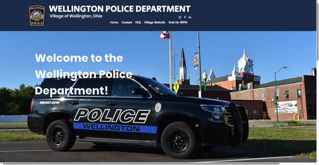 Security scan screenshot of https://www.wellingtonohiopolice.gov/