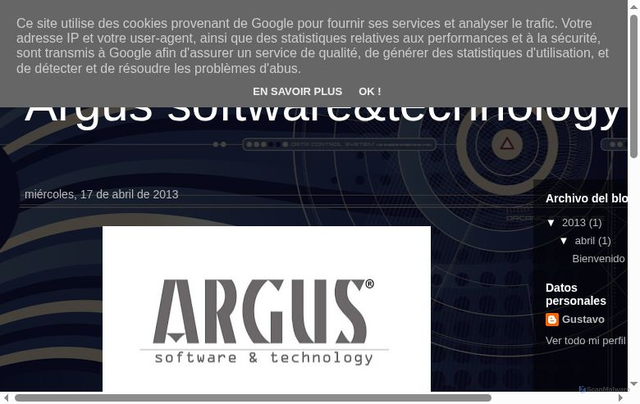 Security scan screenshot of http://argustechnology.blogspot.com/