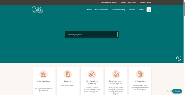 Security scan screenshot of https://www.coralgables.com/