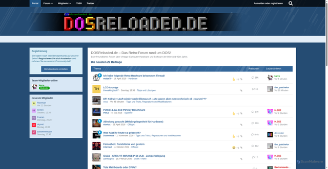Security scan screenshot of https://dosreloaded.de