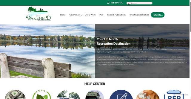 Security scan screenshot of https://cityofwakefieldmi.gov/