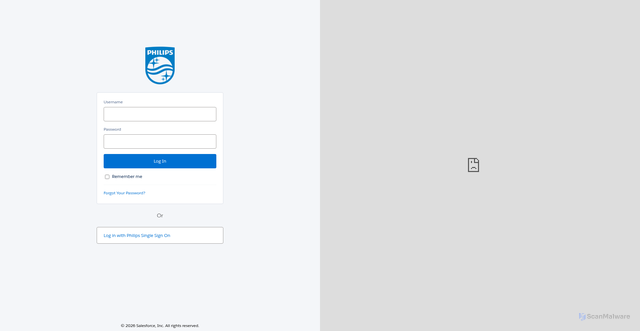 Security scan screenshot of https://philipsigtd.lightning.force.com