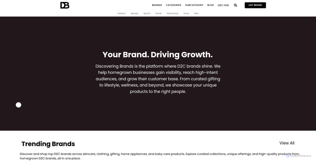 Security scan screenshot of https://discoveringbrands.com