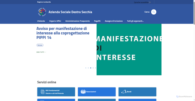 Security scan screenshot of https://www.aspdestrasecchia.it