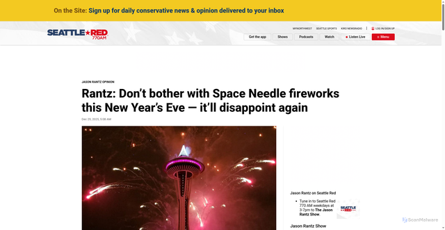 Security scan screenshot of https://seattlered.com/seattle-red/jason-rantz-opinion/space-needle-fireworks-nye/4115648