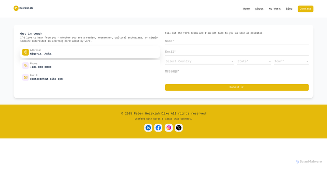 Security scan screenshot of https://phdprofile.pages.dev/contact.html