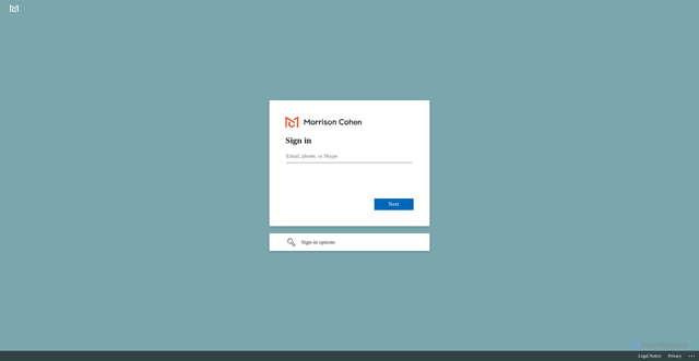 Security scan screenshot of https://morrisoncohen-my.sharepoint.com