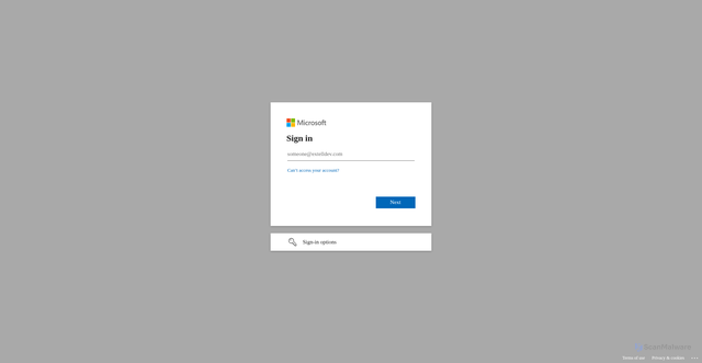 Security scan screenshot of https://extell.sharepoint.com