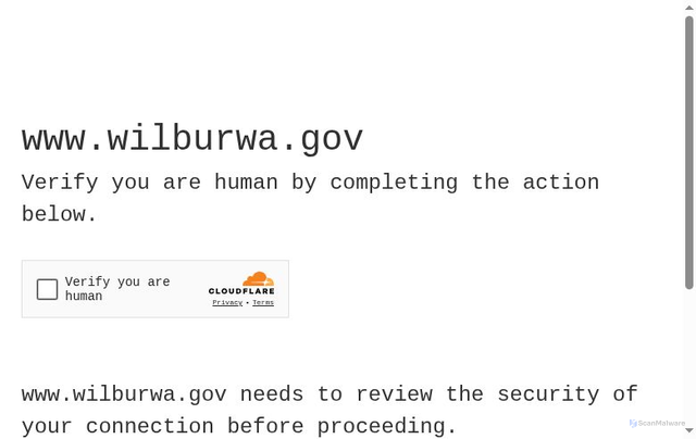 Security scan screenshot of https://www.wilburwa.gov/