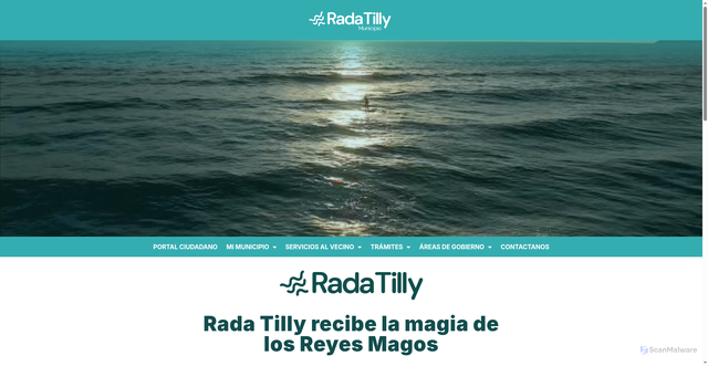 Security scan screenshot of https://radatilly.gob.ar/rada-tilly-recibe-la-magia-de-los-reyes-magos/