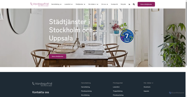 Security scan screenshot of https://vardagsfrid.se/