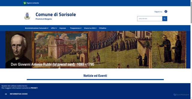 Security scan screenshot of https://www.comune.sorisole.bg.it/hh/index.php
