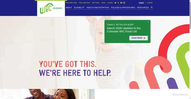 Security scan screenshot of https://www.coloradowic.gov/homepage