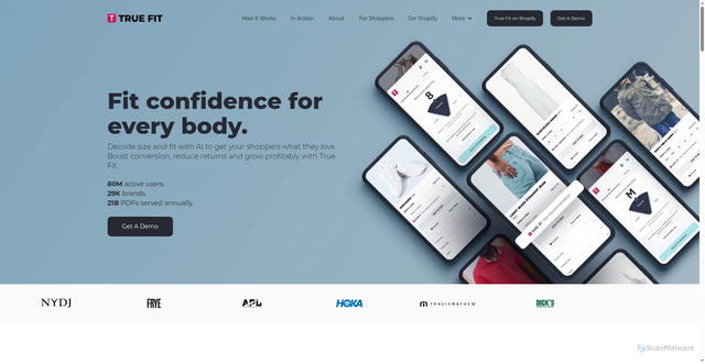 Security scan screenshot of https://cdn.truefitcorp.com/