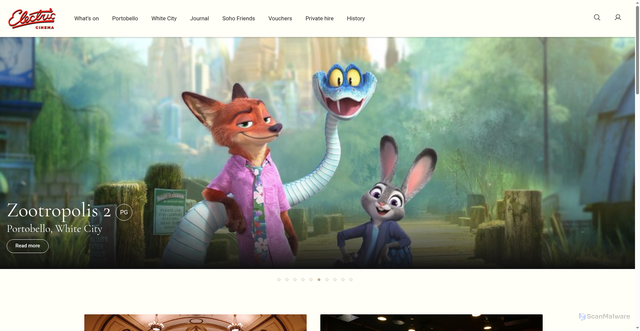 Security scan screenshot of https://electriccinema.co.uk