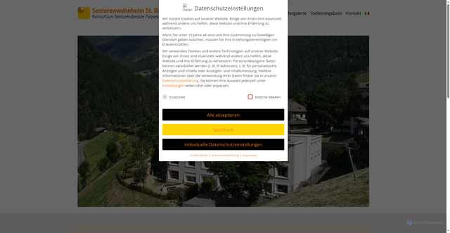 Security scan screenshot of https://altersheim.it/