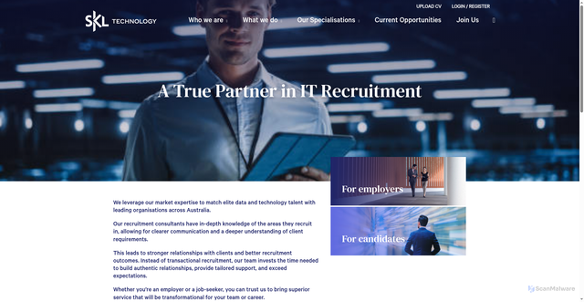 Security scan screenshot of https://skltechnology.com.au/