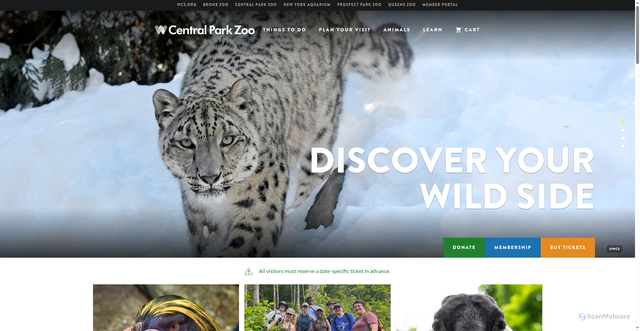 Security scan screenshot of https://centralparkzoo.com/