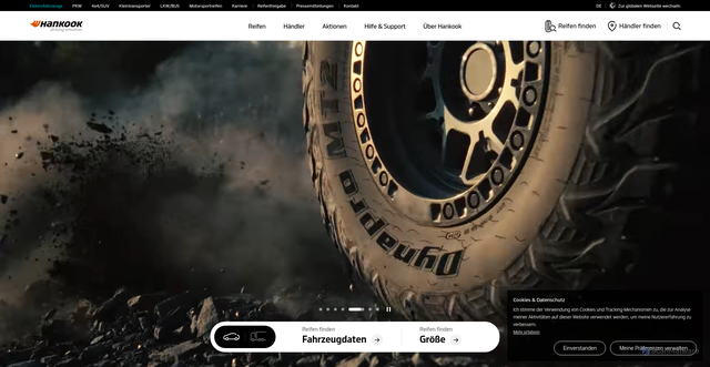 Security scan screenshot of https://www.hankooktire.com