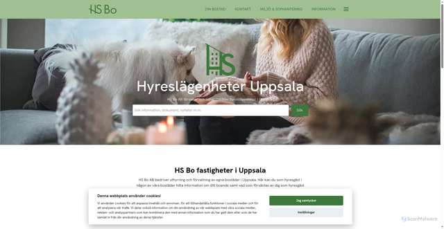 Security scan screenshot of https://shfastigheter.se
