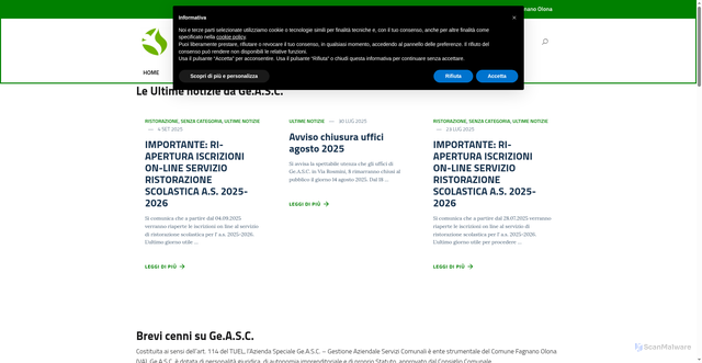 Security scan screenshot of https://www.geasc.it/