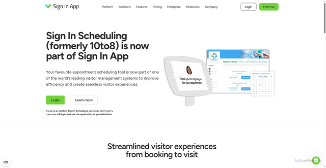 Security scan screenshot of https://10to8.com